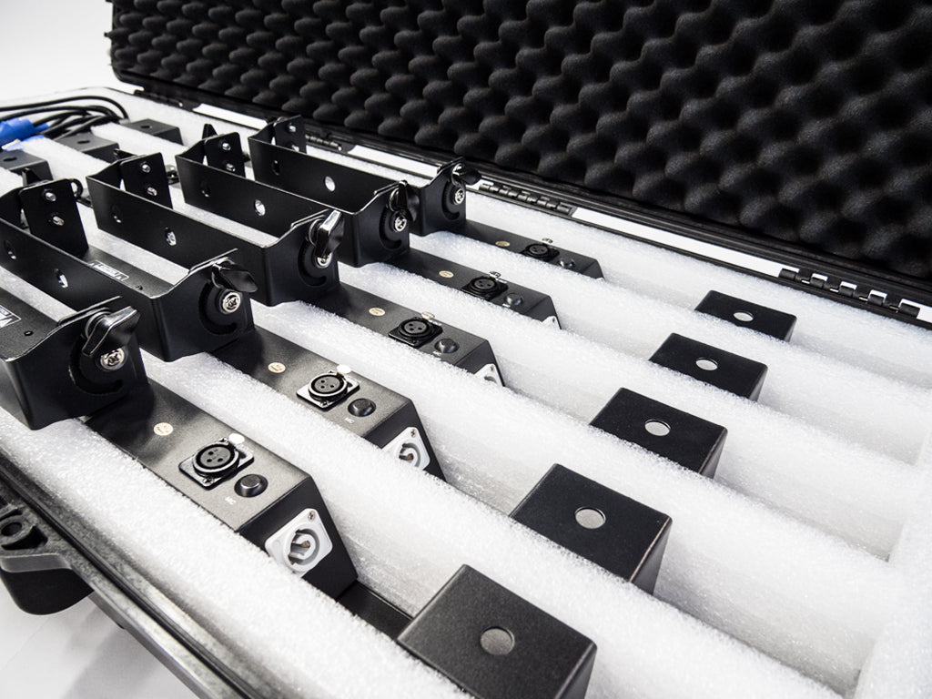 Laser-LED bars flight case detail