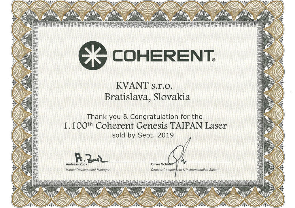 Sales of COHERENT OPSL modules 2019